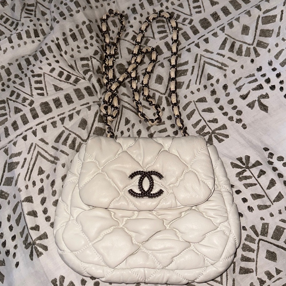 White Chanel bag